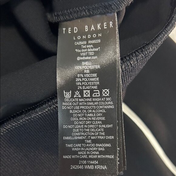 Ted Baker Women's Black Krina Highland Embroidered Sleeve Pullover Size 3 (8 US) - Picture 7 of 10